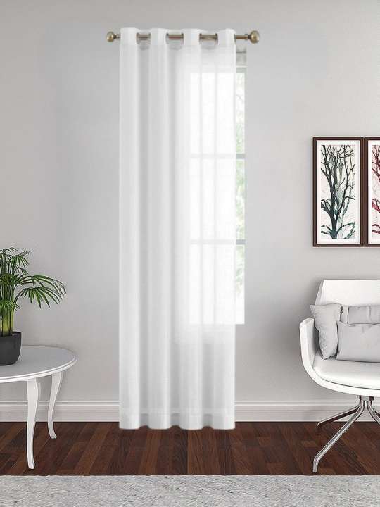 Premium linen with slub textured sheer lightweight curtain voile draperies 1 Pc curtain
